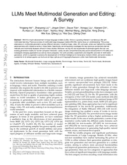 LLMs Meet Multimodal Generation and Editing: A Survey