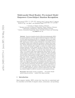 Multi-modal Mood Reader: Pre-trained Model Empowers Cross-Subject
  Emotion Recognition