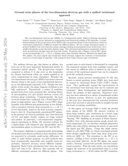 Ground state phases of the two-dimension electron gas with a unified
  variational approach
