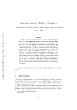 Conformal Recursive Feature Elimination