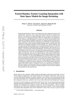 FourierMamba: Fourier Learning Integration with State Space Models for
  Image Deraining