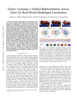 Gaitor: Learning a Unified Representation Across Gaits for Real-World
  Quadruped Locomotion