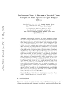 EgoSurgery-Phase: A Dataset of Surgical Phase Recognition from
  Egocentric Open Surgery Videos