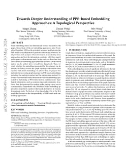 Towards Deeper Understanding of PPR-based Embedding Approaches: A
  Topological Perspective