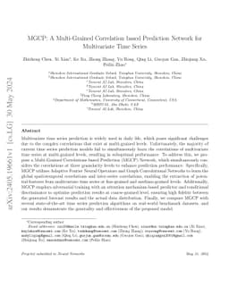MGCP: A Multi-Grained Correlation based Prediction Network for
  Multivariate Time Series