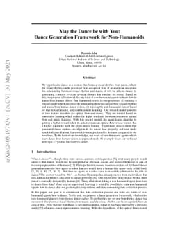 May the Dance be with You: Dance Generation Framework for Non-Humanoids