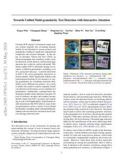 Towards Unified Multi-granularity Text Detection with Interactive
  Attention