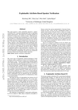 Explainable Attribute-Based Speaker Verification