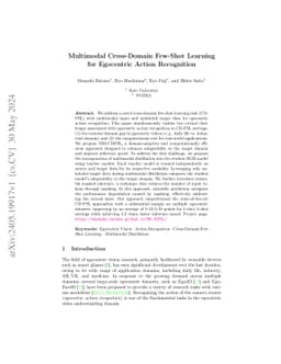 Multimodal Cross-Domain Few-Shot Learning for Egocentric Action
  Recognition