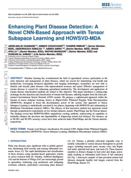 Enhancing Plant Disease Detection: A Novel CNN-Based Approach with
  Tensor Subspace Learning and HOWSVD-MD