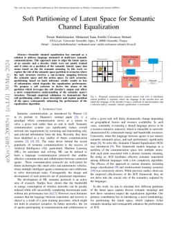 Soft Partitioning of Latent Space for Semantic Channel Equalization