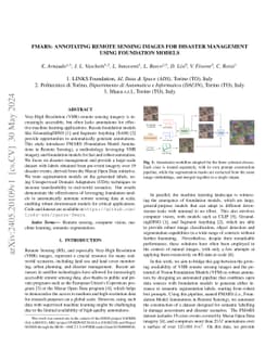 FMARS: Annotating Remote Sensing Images for Disaster Management using
  Foundation Models