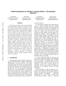 Unified Explanations in Machine Learning Models: A Perturbation Approach