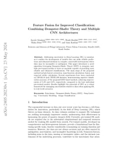Feature Fusion for Improved Classification: Combining Dempster-Shafer
  Theory and Multiple CNN Architectures