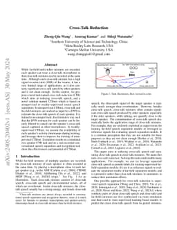 Cross-Talk Reduction