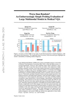 Worse than Random? An Embarrassingly Simple Probing Evaluation of Large
  Multimodal Models in Medical VQA