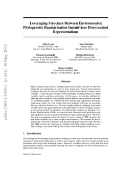 Sparsity regularization via tree-structured environments for
  disentangled representations