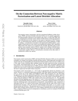 On the Connection Between Non-negative Matrix Factorization and Latent
  Dirichlet Allocation