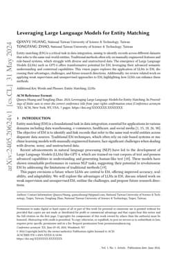 Leveraging Large Language Models for Entity Matching