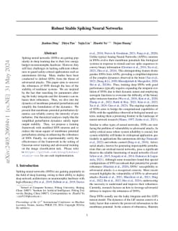 Robust Stable Spiking Neural Networks