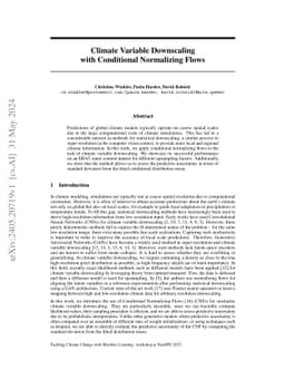 Climate Variable Downscaling with Conditional Normalizing Flows