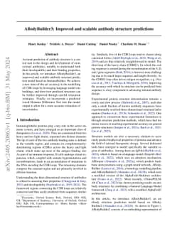 ABodyBuilder3: Improved and scalable antibody structure predictions