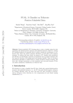 PUAL: A Classifier on Trifurcate Positive-Unlabeled Data