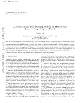A Prompt-driven Task Planning Method for Multi-drones based on Large
  Language Model