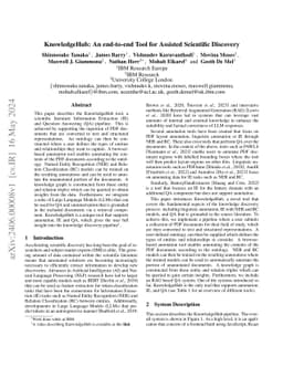 KnowledgeHub: An end-to-end Tool for Assisted Scientific Discovery