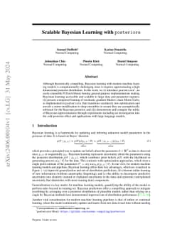 Scalable Bayesian Learning with posteriors