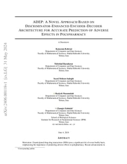 ADEP: A Novel Approach Based on Discriminator-Enhanced Encoder-Decoder
  Architecture for Accurate Prediction of Adverse Effects in Polypharmacy