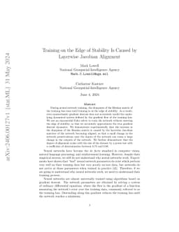 Training on the Edge of Stability Is Caused by Layerwise Jacobian
  Alignment