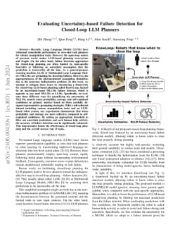 Evaluating Uncertainty-based Failure Detection for Closed-Loop LLM Planners