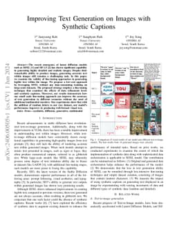 Improving Text Generation on Images with Synthetic Captions