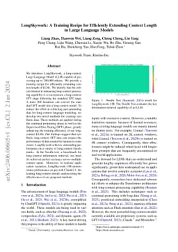 LongSkywork: A Training Recipe for Efficiently Extending Context Length
  in Large Language Models