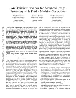 An Optimized Toolbox for Advanced Image Processing with Tsetlin Machine Composites