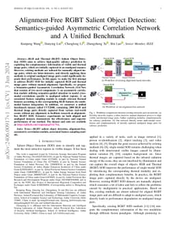 Alignment-Free RGBT Salient Object Detection: Semantics-guided
  Asymmetric Correlation Network and A Unified Benchmark