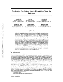 Navigating Conflicting Views: Harnessing Trust for Learning