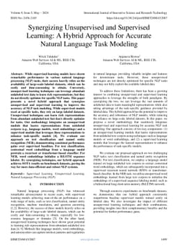 Synergizing Unsupervised and Supervised Learning: A Hybrid Approach for
  Accurate Natural Language Task Modeling