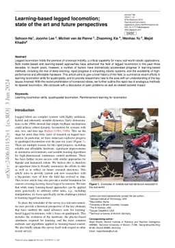 Learning-based legged locomotion; state of the art and future
  perspectives