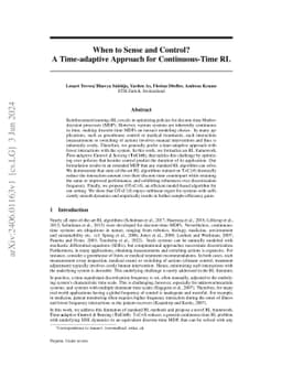 When to Sense and Control? A Time-adaptive Approach for Continuous-Time
  RL