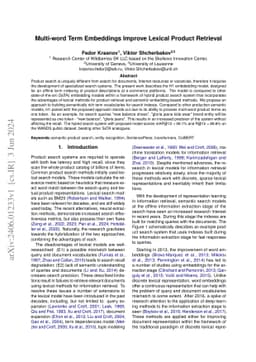 Multi-word Term Embeddings Improve Lexical Product Retrieval