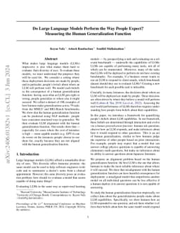 Do Large Language Models Perform the Way People Expect? Measuring the
  Human Generalization Function