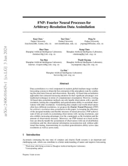 FNP: Fourier Neural Processes for Arbitrary-Resolution Data Assimilation