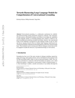 Towards Harnessing Large Language Models for Comprehension of
  Conversational Grounding