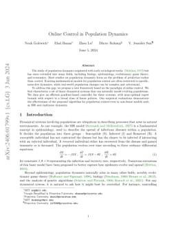 Online Control in Population Dynamics