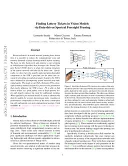 Finding Lottery Tickets in Vision Models via Data-driven Spectral
  Foresight Pruning