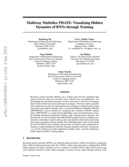 Multiway Multislice PHATE: Visualizing Hidden Dynamics of RNNs through
  Training