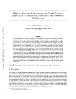 Bayesian Mesh Optimization for Graph Neural Networks to Enhance
  Engineering Performance Prediction