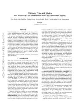 Efficiently Train ASR Models that Memorize Less and Perform Better with
  Per-core Clipping